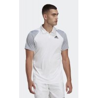 Футболка поло Adidas White Grey